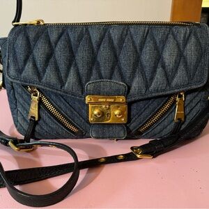 Miu Miu Biker Denim Bag